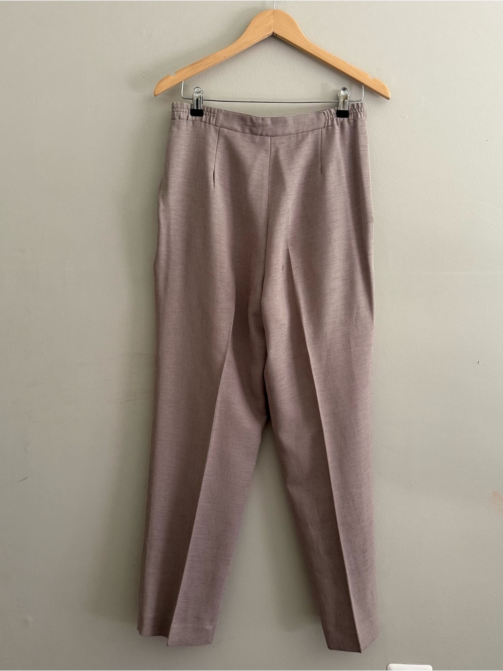 Vintage 90s High-Waist Pleated Tan Trousers Womens medium - Picture 4 of 5